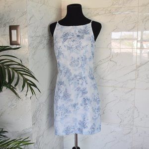 All That Jazz Vintage 90's Blue White Floral Dress